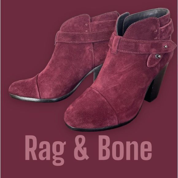 Wine color suede Rag&Bone size 6.5 - Picture 1 of 7